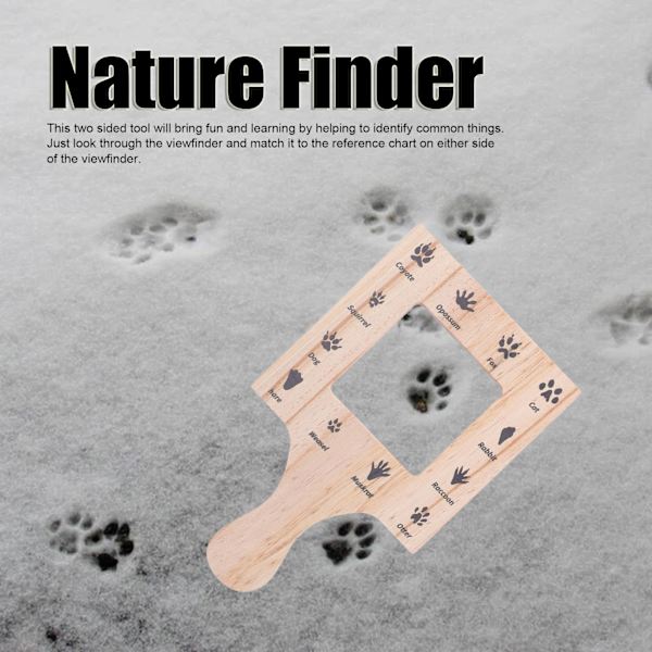 2 stk Træ Natur Guide Finder Ramme Dobbeltsidet Børns Læringslegetøj Kikkert Identifikationsguide til Børn