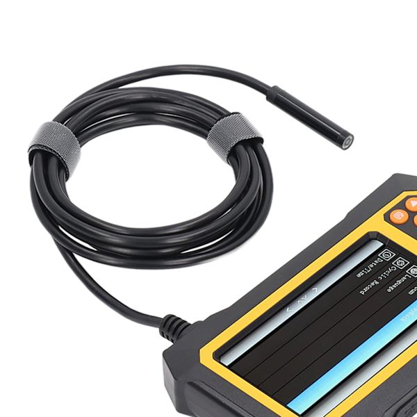 Endoskop 8mm Linse 4,3 tommer LCD Skærm Boreskop Kamera IP67 Vandtæt til Inspektion 5m / 16,4ft Gul