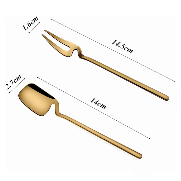 18/8 Ruostumattomasta Teräksestä Valmistetut Moderni Mini Hedelmäalkupalojen Lusikat ja