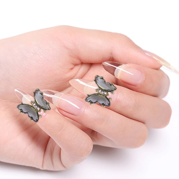 10 Kristallfjärilsmanikyr Zirkonfjärils Nageltillbehör diy Nageltillbehör