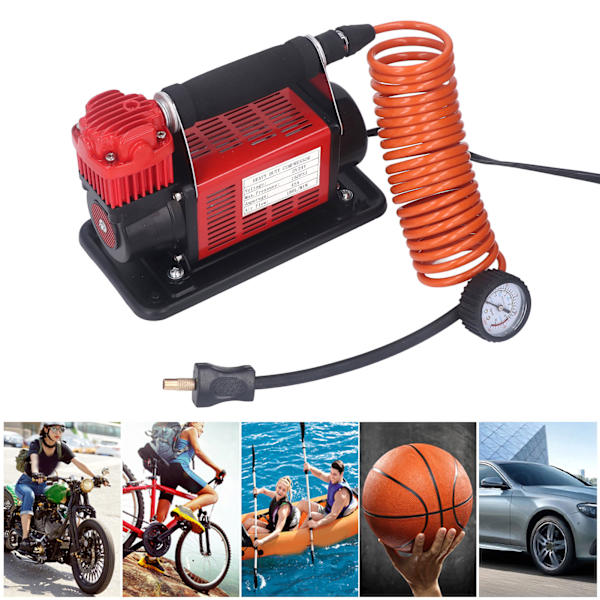 Däckpump för bil, luftkompressor 150PSI högt tryck 24V 540W dubbelcylinder