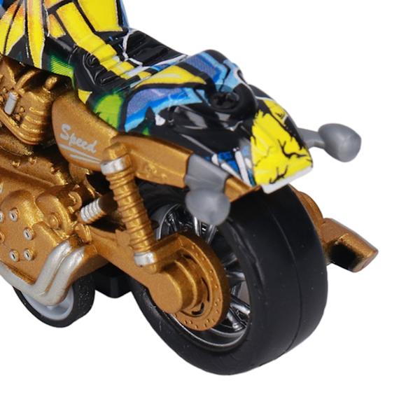 Mini Motorcykel Model Legering Høj Simulation Fremme Koordination Træk Tilbage Motorcykel Legetøj til Børn Guld