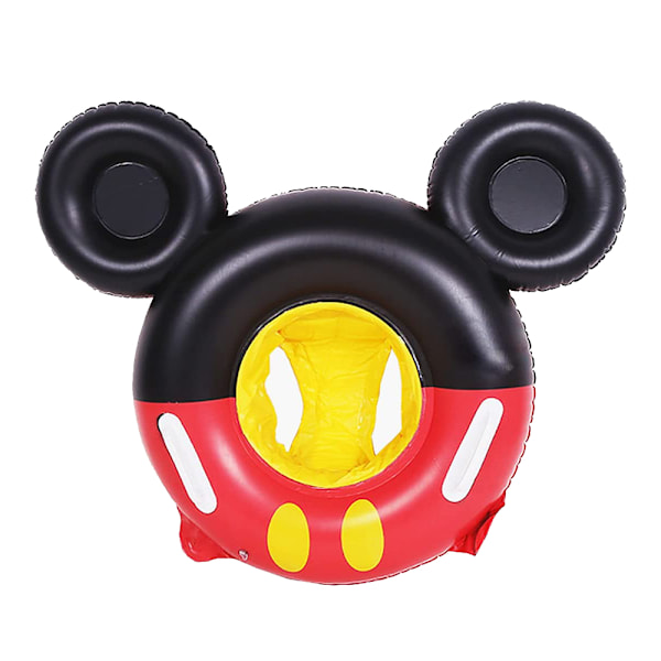 Badring för barn med Mickey Mouse-motiv, uppblåsbar poolring för barn, tjock flytleksak för poolen