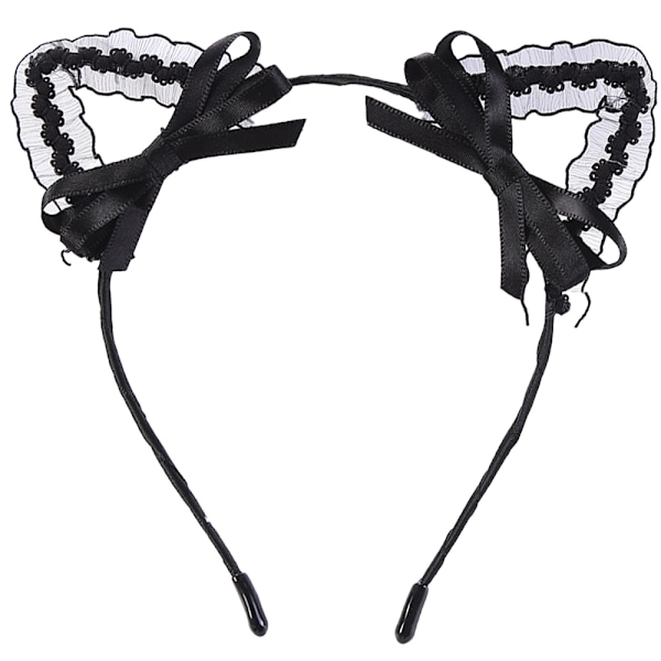 Söt spets kattöron maskeradfest cosplay mode pannband för kvinnor flickor