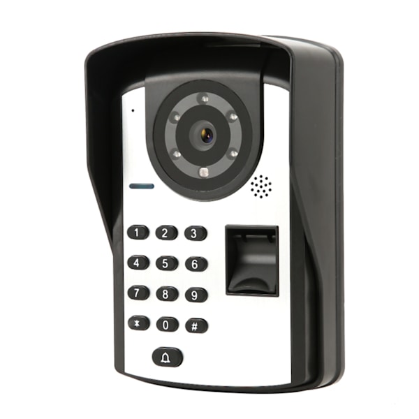 7-tums LCD-skärm Lösenord Fingeravtryck Video Dörr Visuell Intercom Dörrklocka AU-kontakt 110-240V