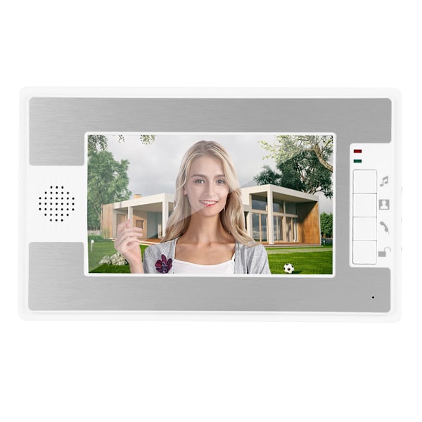 7 tum Trådbunden Videodörrklocka Intercom TFT Skärm Nattseende Fjärråtkomst System 100-240VAU