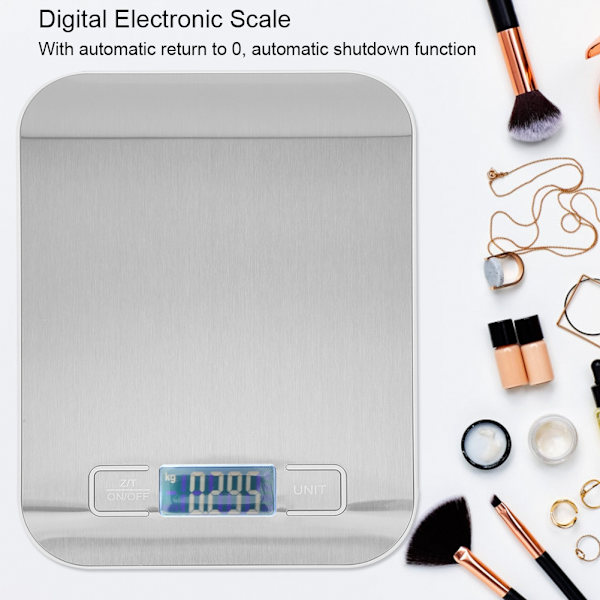Elektronisk Vægt Flad Høj Præcision Rustfrit Stål Digital Vægt Måleværktøj 5000g
