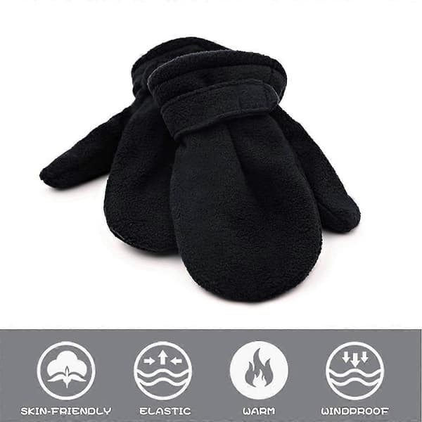 Unisex Vinter Fluffy Hansker Vanntette Plysjvanter med Ensfarget for Jenter Gutter Vinterutstyr Grå Gray