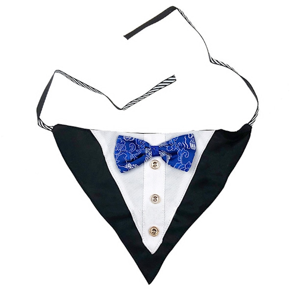Formel Hundetuxedo Bandanas med Sløjfe Pet Kostume Hale Halsbånd Justerbar Hals Tilbehør Festdragt Bryllup