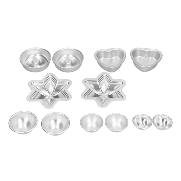 DIY-formar för badsaltkulor i aluminiumlegering, lättviktig, för hushåll, ismodell, kakbakform, set #23
