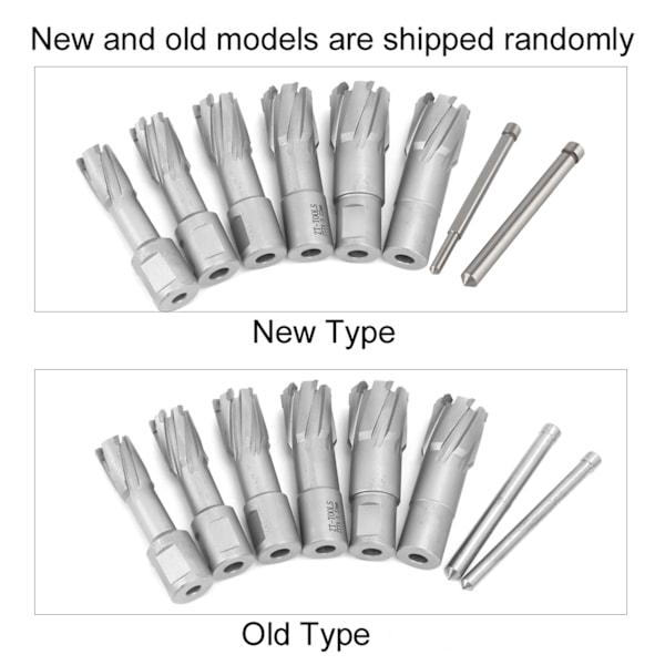 3/4\" Weldon Shank Annular Cutter Set 35mm Djup 16/18/20/22/24/26mm för Magnetisk Borr