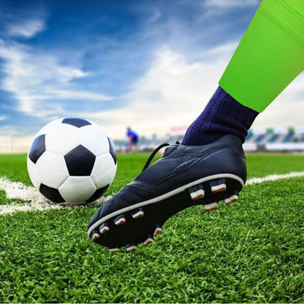 Fotbollsskydd för Barn Ungdom Vuxen, Vadenkompressionsskydd, Stöd för Splint Baseboll Boxning Kickboxning, VM-Fotbollspresenter