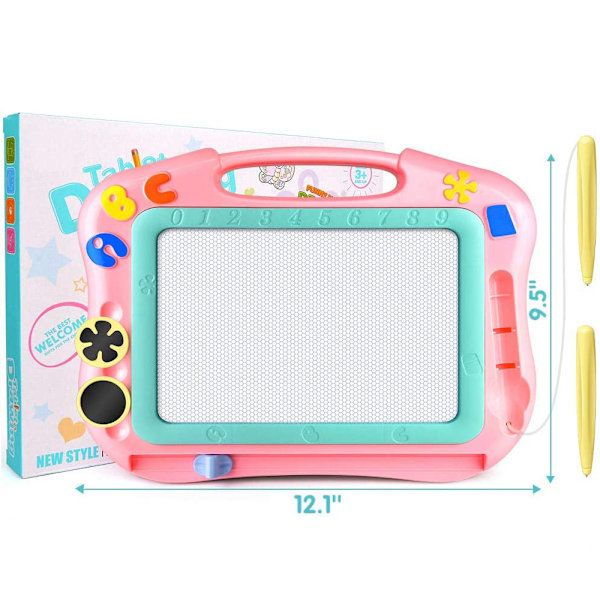 Magnetisk Rittavla för Barn Magna Doodle Tavla Resestorlek Småbarnsleksaker Skiss Skrivning Färgrik Suddbar Skissblock Semesterfödelsedagspresenter Flicka
