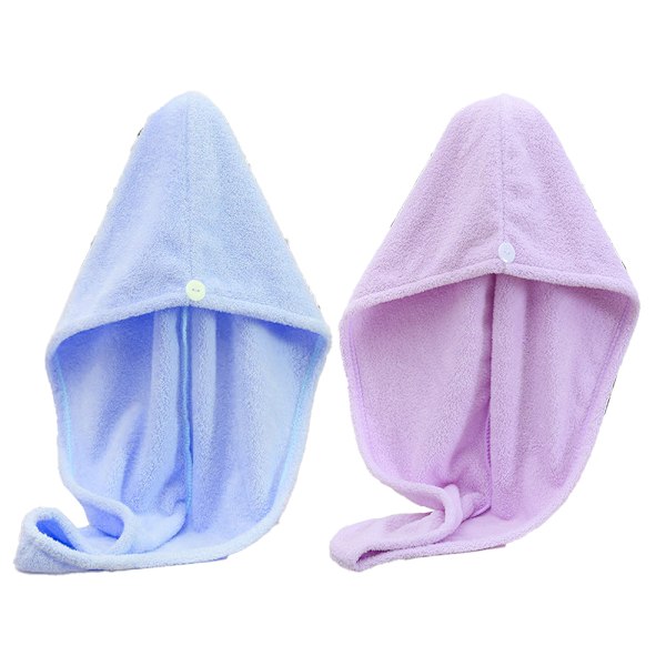 Mikrofiber Hårhandduk Wrap för Kvinnor, 2-pack, Absorberande Snabb Magisk Torkande Hår Turban