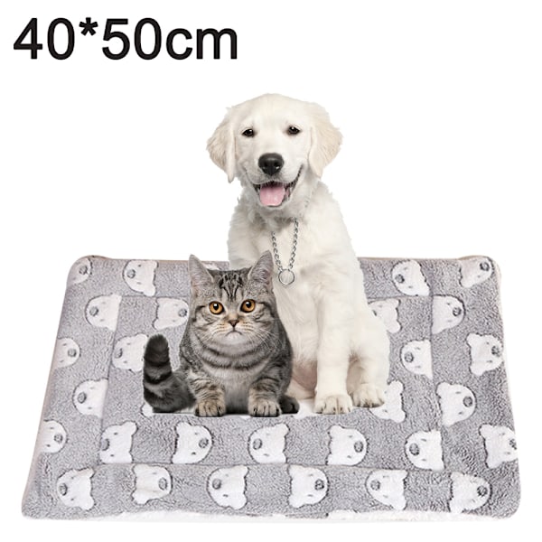Katt- och hundsovmössa termisk filt tecknad tvåsidig kennel