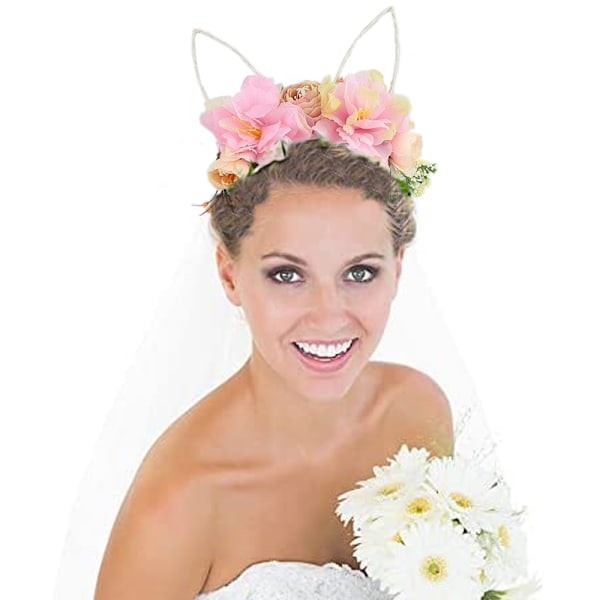 Simulerade blomsterdiadem för bröllop, fester och födelsedagar