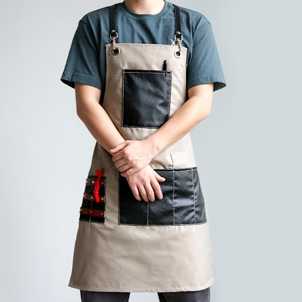 Förkläde - Frisör Salong - Justerbar med Fickor - Bekväm för Sommar - Unisex
