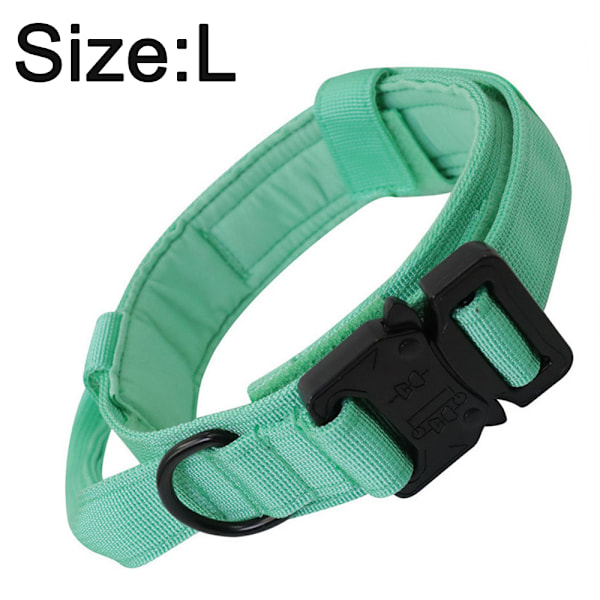 Taktisk hundhalsband Militär hundhalsband Justerbar nylon hundhalsband rem handtag tung K9