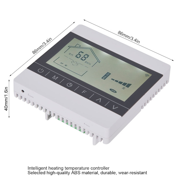 819RH Digital Intelligent Oppvarmingstermostat LCD Temperaturregulator for Hjem Kontor