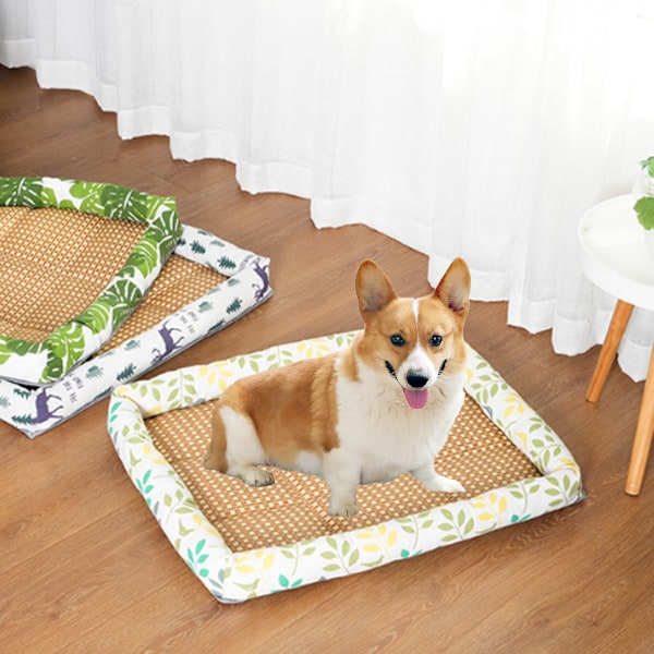 Hundekurv Madras, Dyrebed med Vandafvisende Rattan, Fire-Sæson Universal Hundekasse Madras Sovemadrasser til Store, Mellemstore og Små Hunde