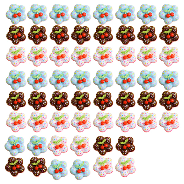 60 st Resin Charms, Candy Resin Charms Flatback Pärlor Tillverkning Tillbehör för DIY Hantverk, Scrapbooking, Hårklämma