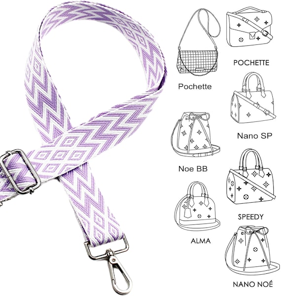 Ersättning Crossbody Rem Väska Gitarr Rem Handväska Axel Rem Justerbar Retro Jacquard