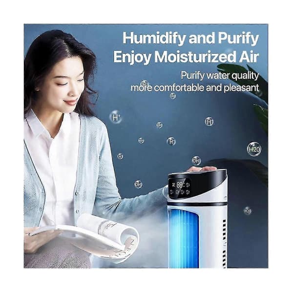Bærbar Aircondition Køler Vandkølingsventilator Airconditionventilator Til Kontor Mobil Luft