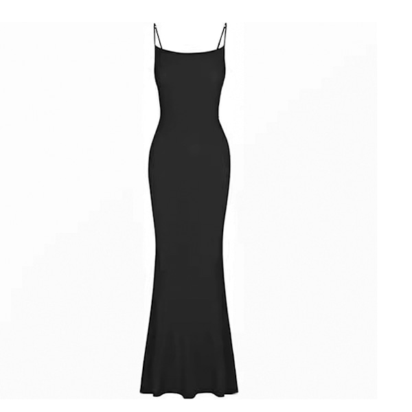 Sexy Lounge Slip Lang Kjole for Kvinner - Elegant, Ermeløs, Ryggløs, Ribbet Bodycon Maxi Kjole