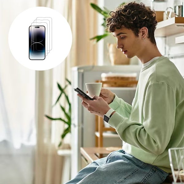 3X Karkaistu lasisuoja iPhone 13 Pro Max / iPhone 14 Pro Max Läpinäkyvä