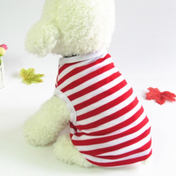 2 stk. Pet Stripe Tank Top Pet Rundhals T-skjorte Kule Tank Top