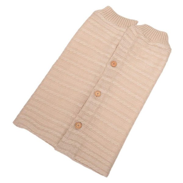 Unisex Spädbarnsfilt Mjuk Tjock Fleece Stickad Babyflicka Pojke Vagnomslag Nyfödd Babytillbehör
