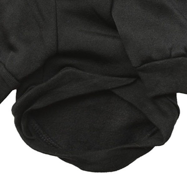 Halloween Fleece Sort T-shirt med Hætte til Hunde - Sort Skelet