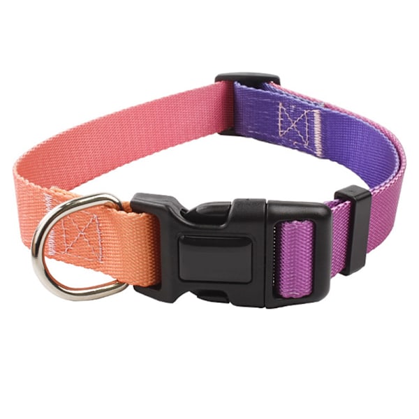 Halsband för hundar Gradient mjukt spänne bekvämt nylon justerbart husdjurshalsband för stora, medelstora och små valpar