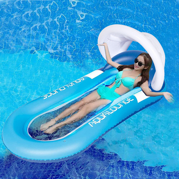 Uppblåsbar Vattenflytande Hängmatta, Bekväm Pool Lounger Float, Simbassäng Uppblåsbara Flottar Flytande Säng Vatten Soffa Lounge Stol Drifter,
