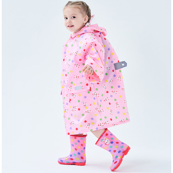 Regnkappa för barn Flickor Regnkappa Pojkar Regnjacka Regn Poncho Vattentät ventilerande overall Lättvikt snabbtorkande utomhusoverall regnkappa