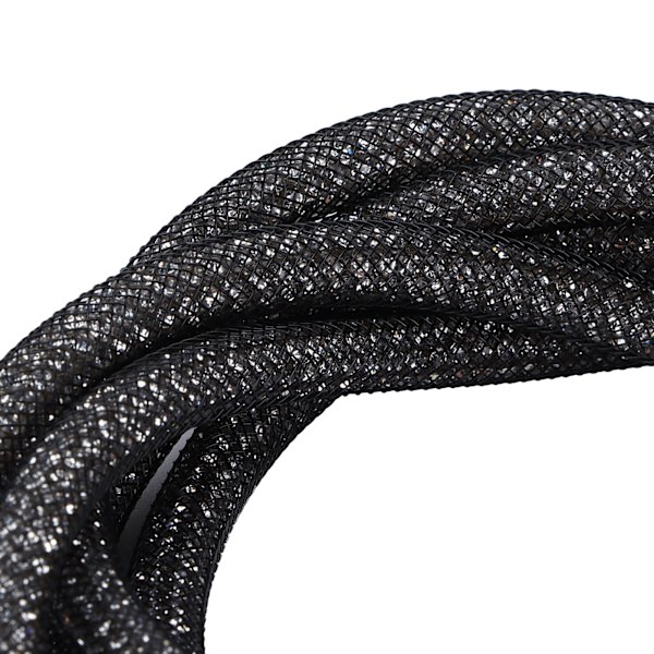 Rhinestone-band 6mm Bredd Glittrande Dekorativ Snöre Trim Tillbehör för Skor Kläder Svart Nät Vit Rhinestones 138cm Längd