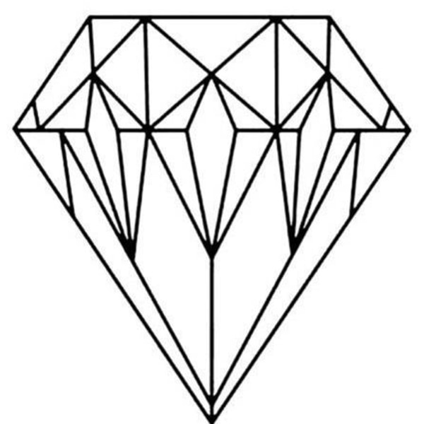 Geometriska diamanter snidade mönster väggdekal för