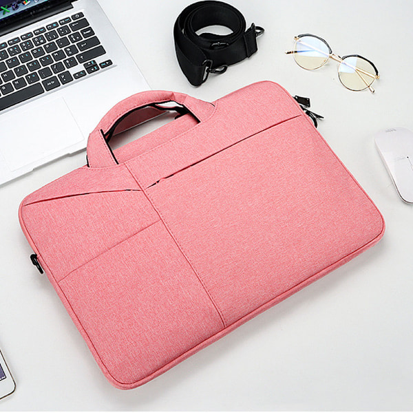 Laptop skulderveske, for 13-13,3 tommers bærbare datamaskiner, arbeidskontoret reiser, indre dimensjoner er 34,5 * 25,5 * 2,5 cm