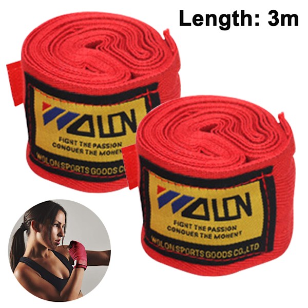 1 Par Professionella Handlindningar Semi Elastiska Handlindningar med Tummslinga för Boxning, MMA, Muay Thai och Andra Kampsportarter
