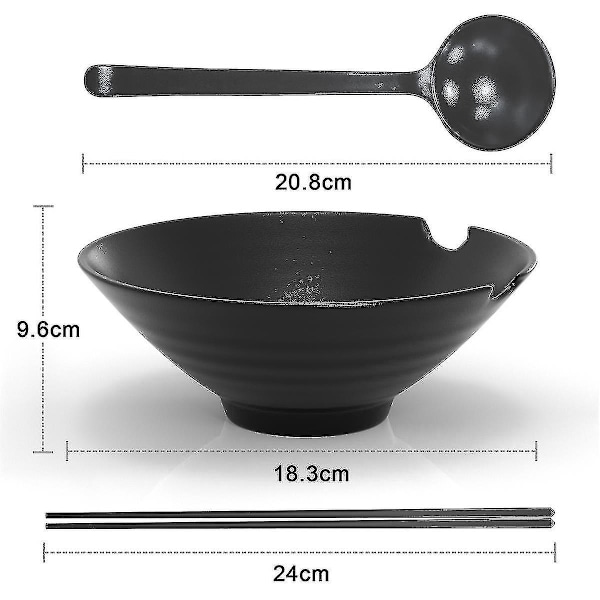 6-delad Ramen-skålset med 1000 ml fyllningsmängd -