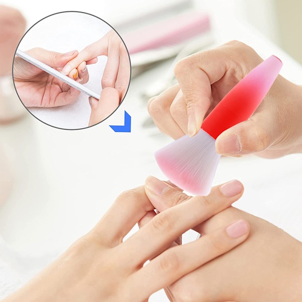 4 st Nageldammborstar Nagelkonstpulverborstar Mjuka Nagelrengöringsborstar Verktyg