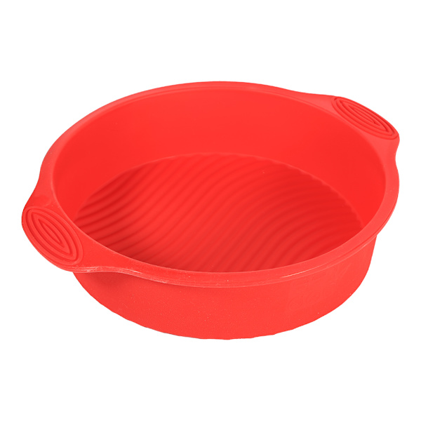 Röd Rund Silikonform för Kakor, Chokladform, Bröd, Bakplåt, Form, Hemmabak