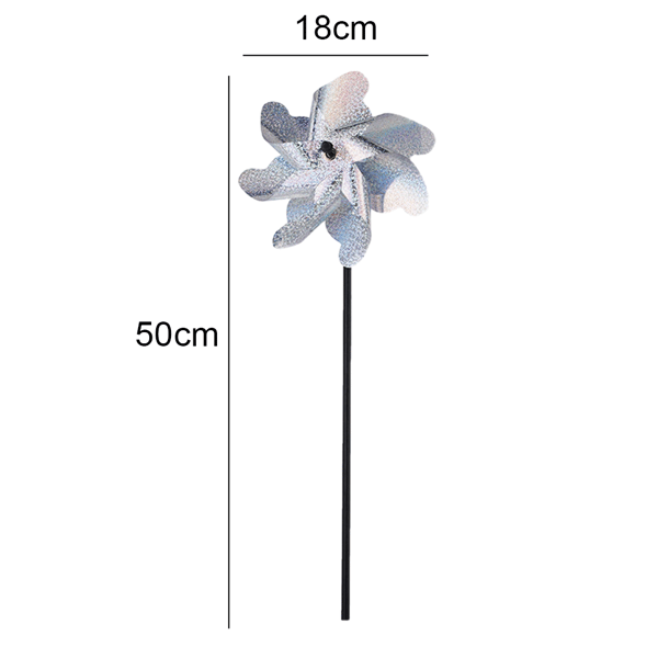 Quality Wind Spinner Bird Repellent, Visual Deterrent Keeps Birds Away, Easy to Install for Gardens & Vegetable Protection (10 pcs)