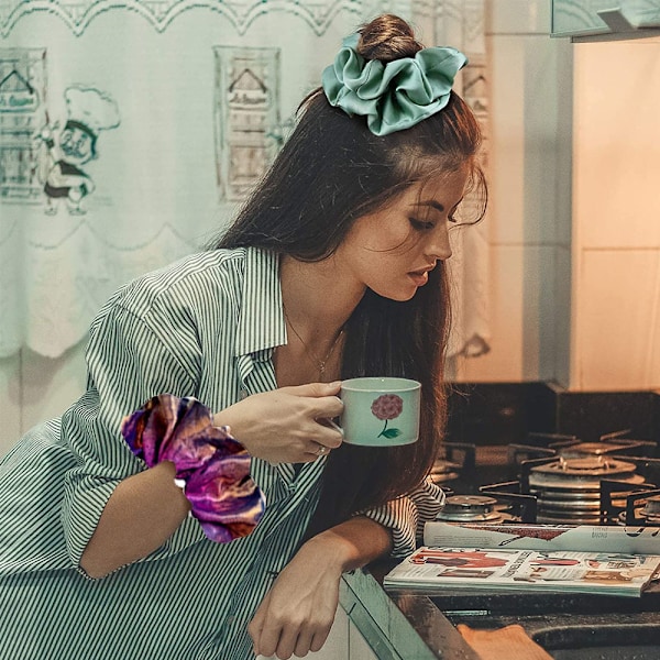 Hår Scrunchies Elastikker til Hår, 15 stk Hestehale Hår Scrunchy, til Kvinder og Piger