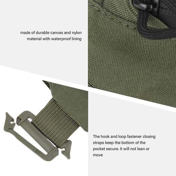 Backpack Shoulder Strap Bag Clip-on Bag Backpack Attachment Bag for Hikers Green[TT]