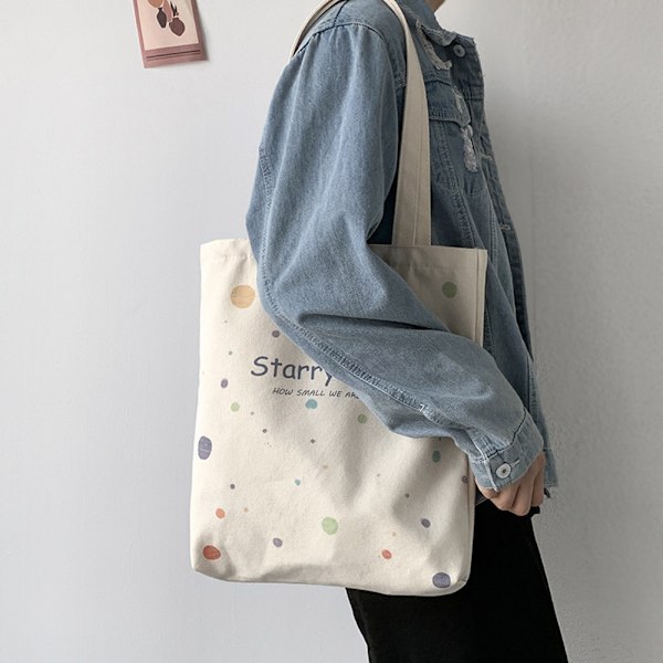Tote Bag til Kvinder, Genanvendelige Indkøbsposer, Søde Tote Bags til Julegaver, Shopping & Strand