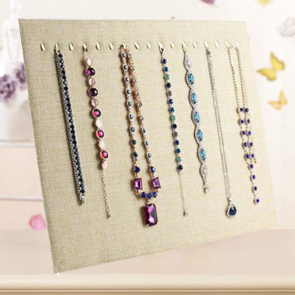 17 krokar Halsband Display Stativ Sammet Halsband Stativ Örhänge Smycken Display Stativ(17 Krokar Halsband Display)