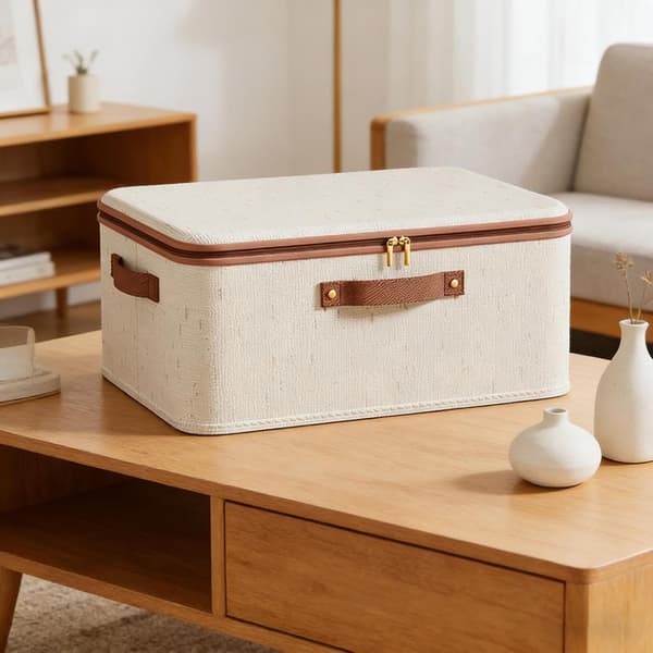Clothing Storage Box, Large Foldable Storage Box - Cube Storage Organizer (D)