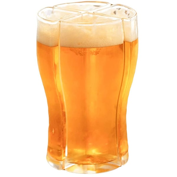 4-i-1 genomskinligt ölglas, akryl ölglas, separerbara ölglas, Super Schooner ölmugg, splittersäker, bärbar, för Oktoberfest, bar,