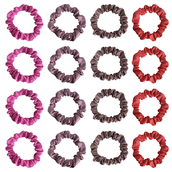 16 stk Satin Hårbånd for Søvn Natt Scrunchie, Hårtilbehør Hårtau Hodeplagg for Kvinner